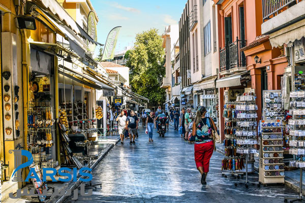 بازار پلاکا در یونان 